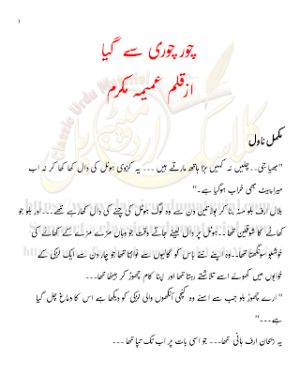 Chor Chori Se Gaya Complete Novel