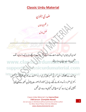 zidii janoon novel 
