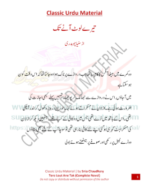 Tere lout ane tak novel 
