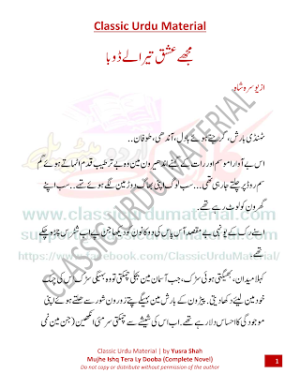 mujhe ishq tera ly dooba novel 