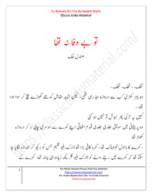 Tu Bewafa Na Tha 